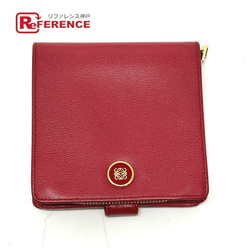 Loewe Bifold Wallet Leather Red